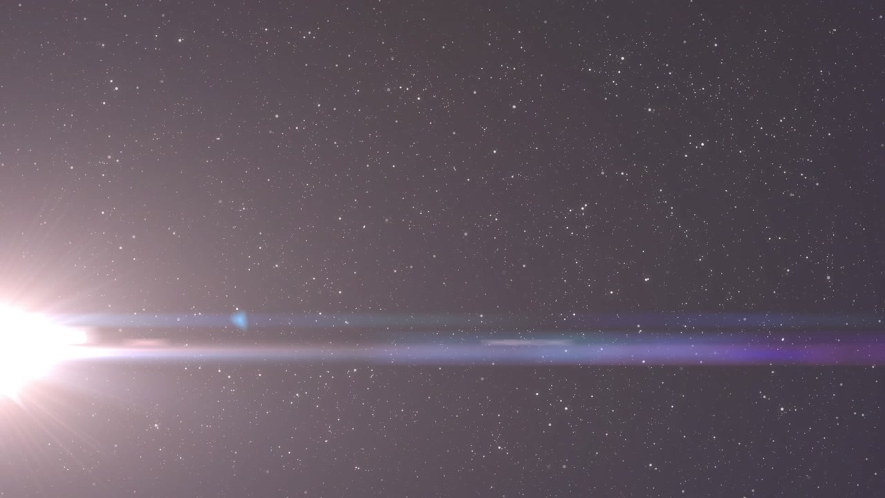 Animation of light trails over black background