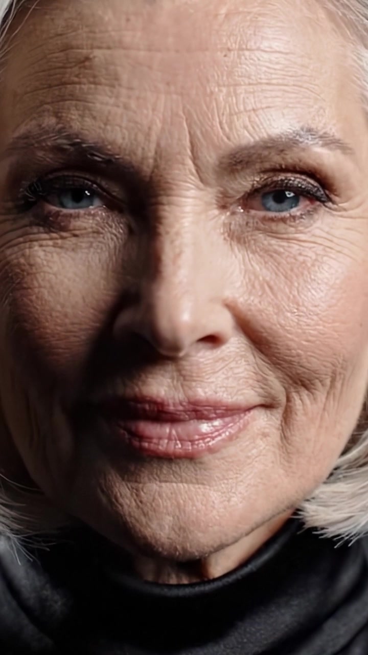 Captivating Portrait of a Mature Woman Exuding Confidence and Grace Through Time-Worn Features and Expressive Eyes, Celebrating Natural Beauty and Resilience.