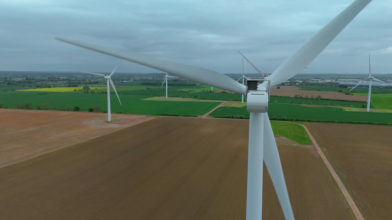 Wind Farm Producing Electricity in the UK