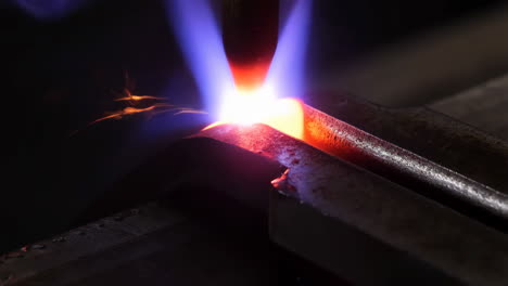 welding metal with a torch