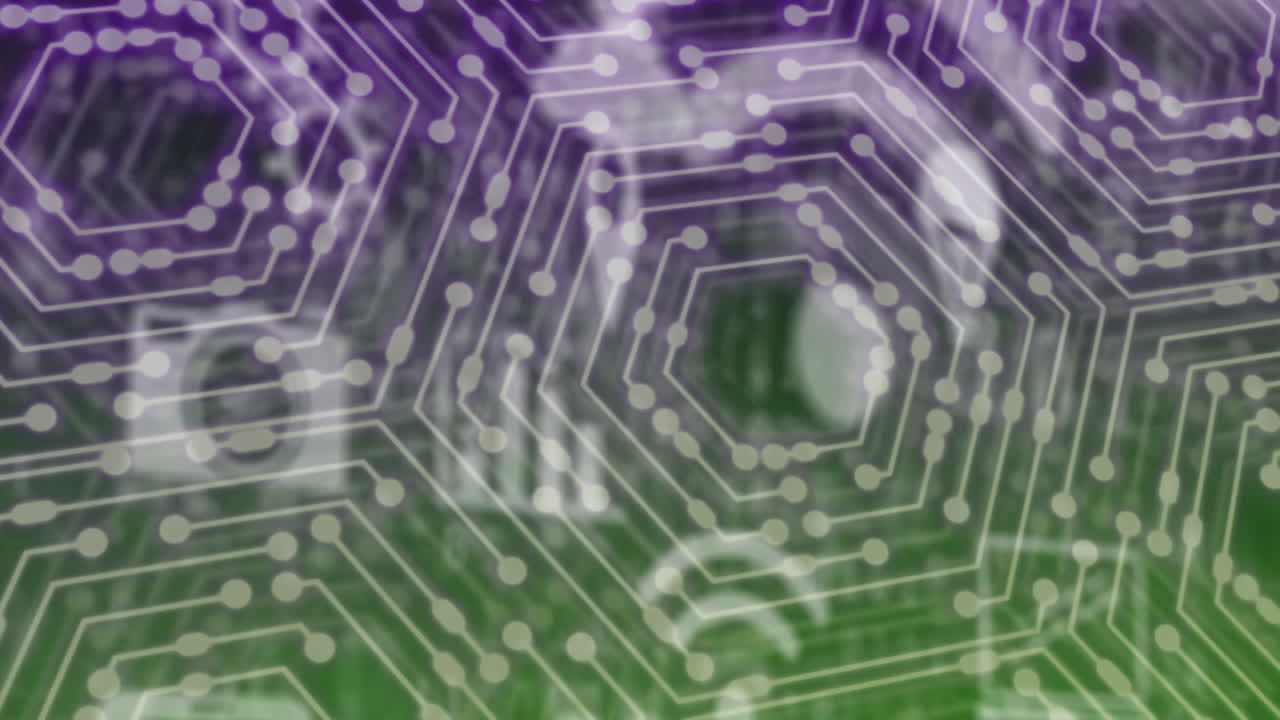 연결 네트워크를 통해 미디어 아이콘의 애니메이션