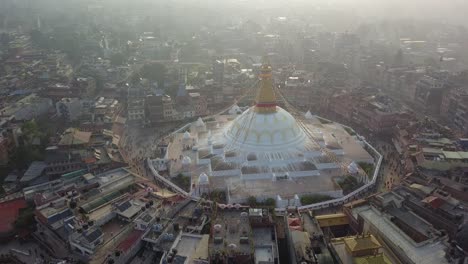 stupa bodhnath kathmandu, nepal - 26 de octubre de 2017