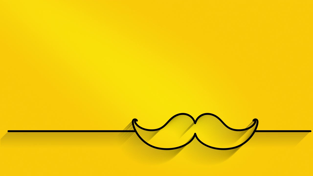 Grafica di baffi su sfondo rosa, introduzione per la raccolta fondi di beneficenza per l'evento Movember