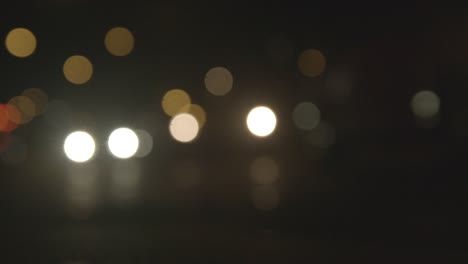 luces bokeh en los coches de la noche, 4k