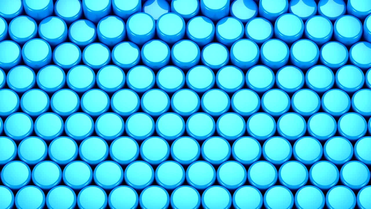 Cylinders Form A Wave