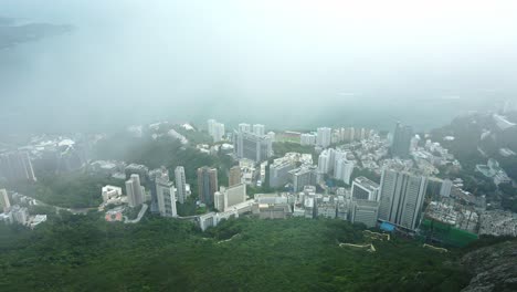 vista aérea de la ciudad de aberdeen en hong kong