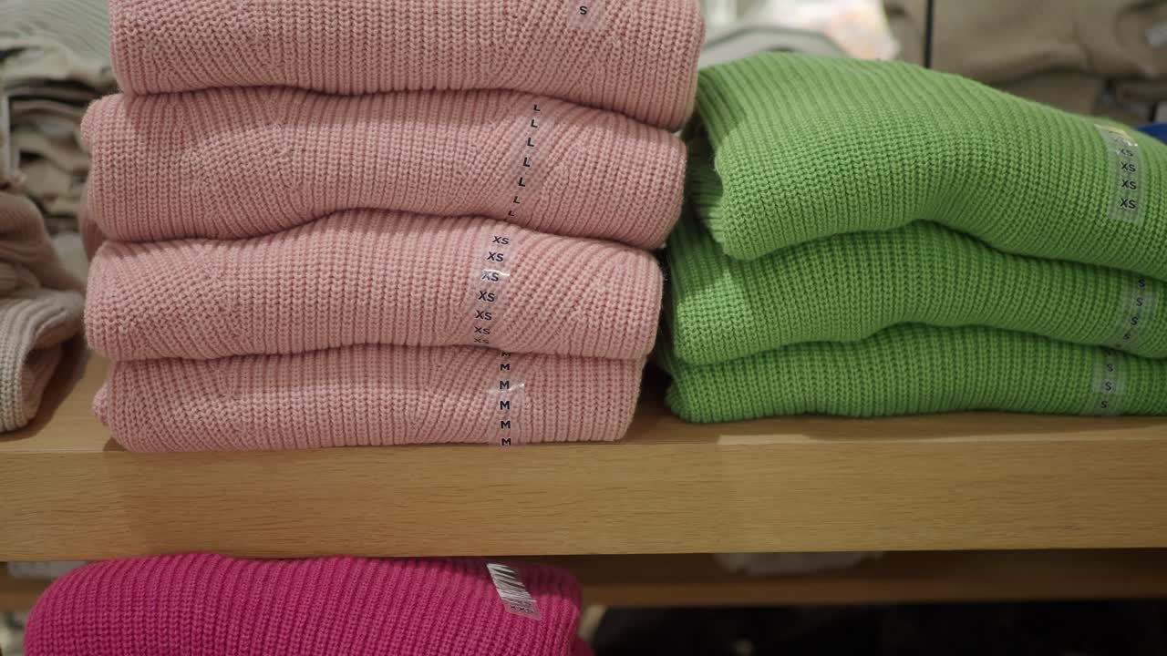 Stacked Sweaters on Display