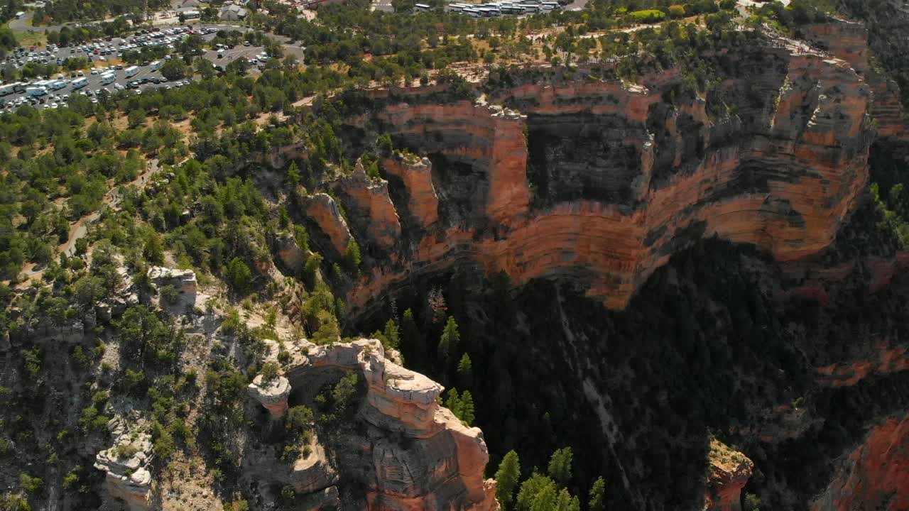 toma aérea de drones del gran cañón en arizona, estados unidos