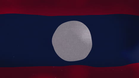 The-Laos-national-waving-flag