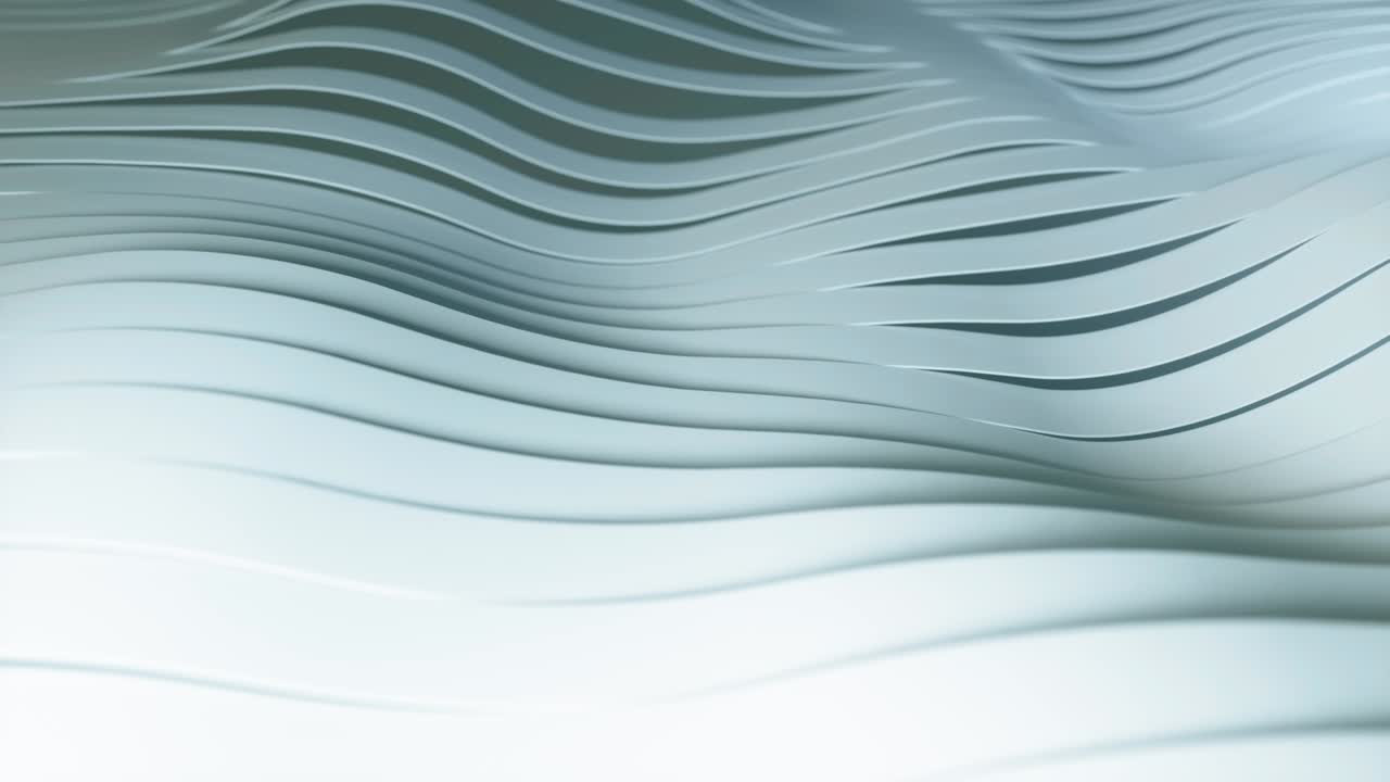 Abstract background with white wavy stripes. Abstract cut paper stripes. Modern black background template for documents, reports and presentations. Sci-fi futuristic. Seamless loopink 3d animation