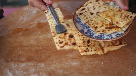 turkish gozleme: making delicious flatbread with cheese