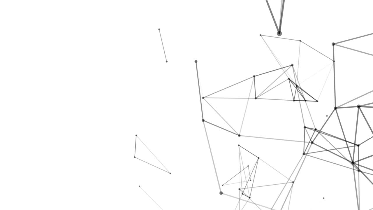 Abstract digital plexus data networks geometrical loop motion background. Abstract Digital Concept of Geometrical Figures Polygon Plexus Fractals Moving 4k video