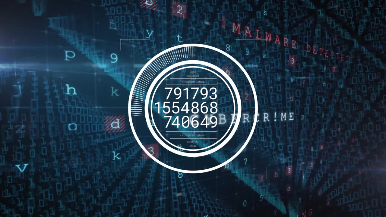 로딩 서클, 텍스트, 글자, 기호에서 변하는 숫자의 애니메이션