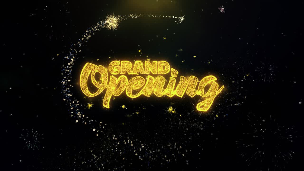 Grand Opening Fireworks Graphic