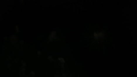 synchronized explosions of bright colored lights shining in a dark night at a beachfront of a popular destination in asia