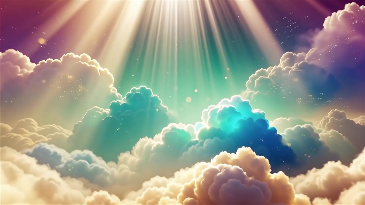 Christian Heavenly Light Worship Background