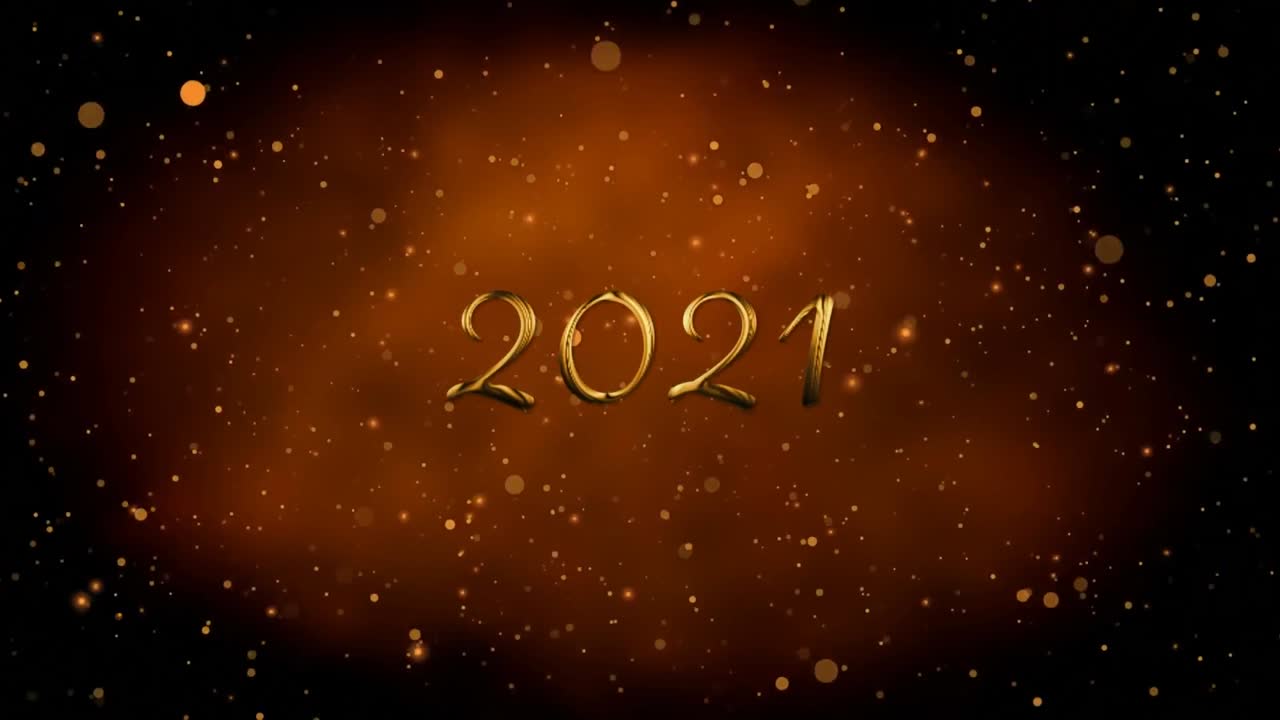 2021 escrito sobre luces brillantes