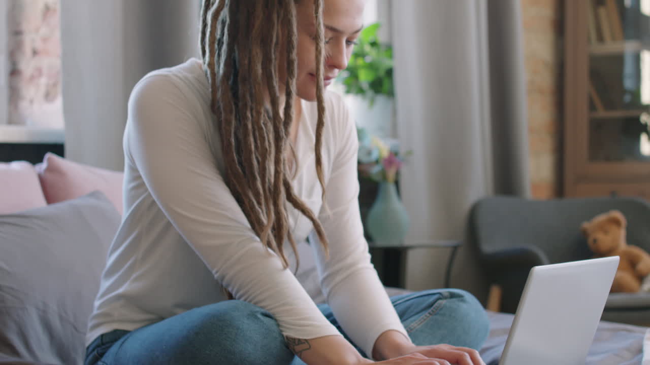 Young Woman Working From Home