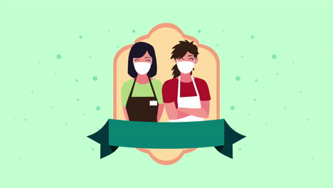 dos mujeres con máscaras