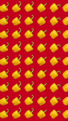 pattern of animated peppers in vertical