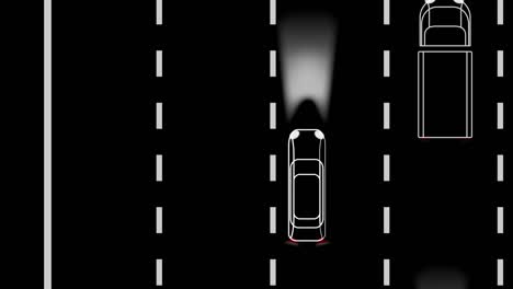 exceso de velocidad en el tráfico nocturno