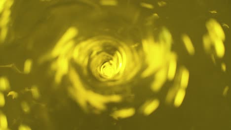 spinning water with yellow inks