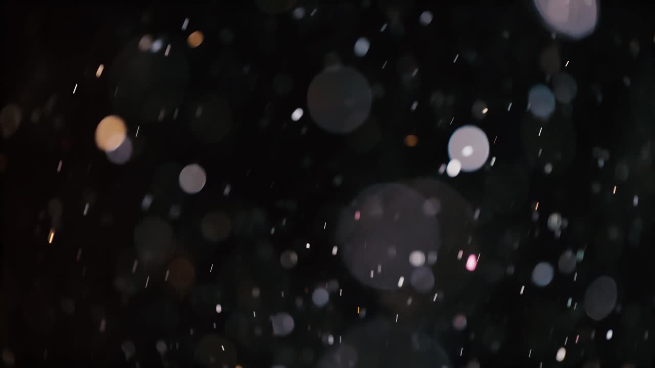bokeh de partículas abstractas flotantes sobre fondo oscuro