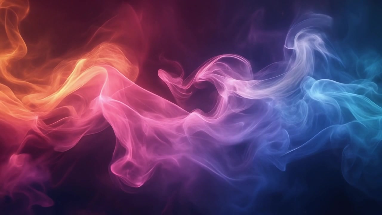 Abstract Swirling Smoke with Vibrant Pink and Blue Gradient