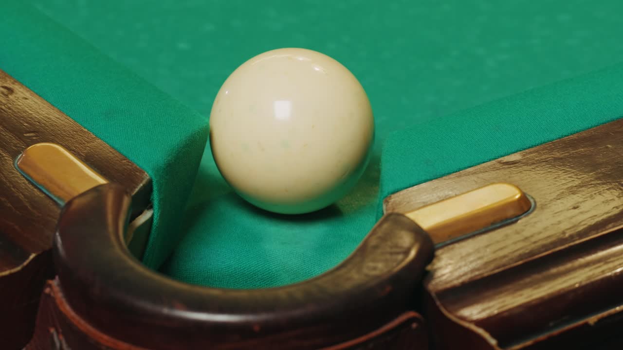 Close-up of a Pool Table Corner