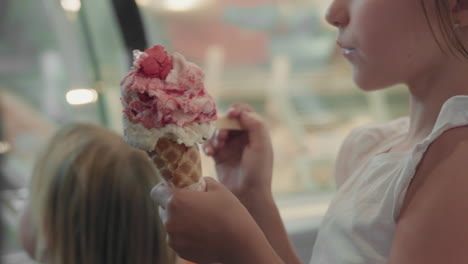 cute girl eating ice-cream