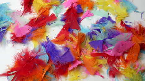 Plumas-De-Colores,-Colores,-Pluma-Artesanal-A-Granel,-Decoración,-Multicolor,-Colorido,-Fiesta,-Arte-Decorativo,-Surtido,-Diseño,-Bricolaje,-Pascua,-Fondo,-Ilustración