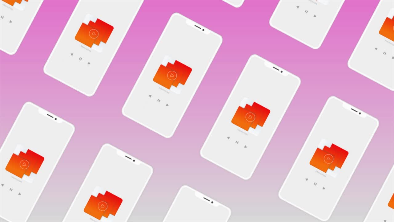 interfaz de aplicación de reproductor de video de teléfono móvil