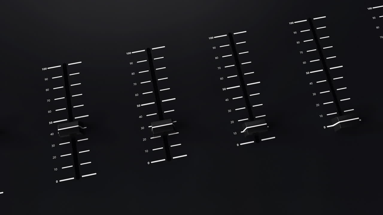 오디오 콘솔, 스튜디오 사운드  ⁇ 서 이 ⁇ 라이저 보드 슬라이더, 스위치, 페더 및  ⁇