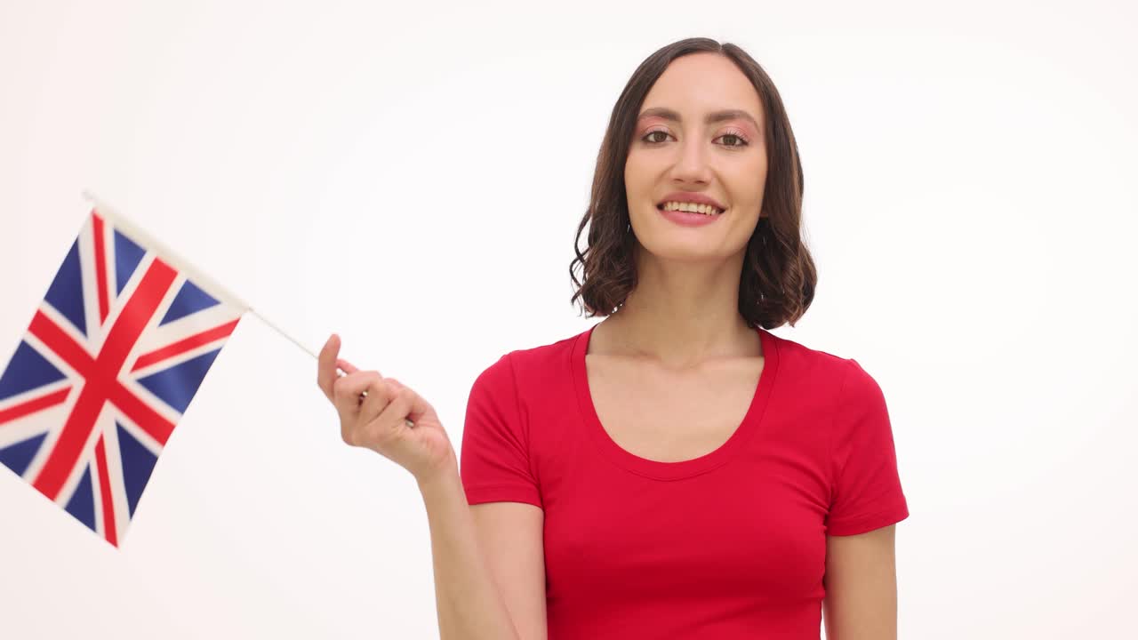 Woman with British Flag