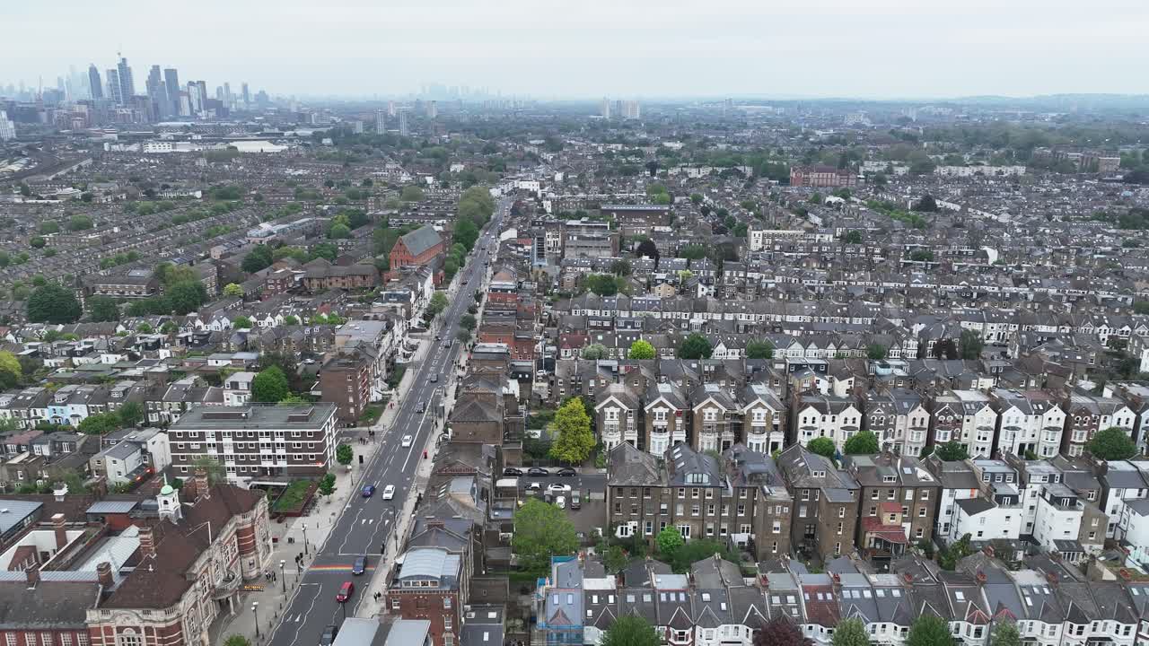 View from South west London of the central London skyline in the distance