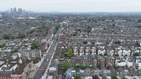 view from south west london of the central london skyline in the distance