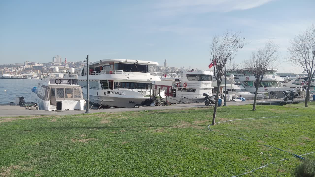 Istanbul Marina with Cruise Ships