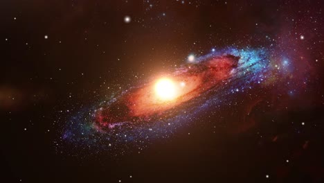 Eine-Galaxie-Mit-Einem-Hellen-Lichtzentrum-Inmitten-Einer-Nebelwolke