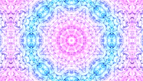 fondo en bucle de estilo low poly abstracto. animación 3d sin costuras en 4k. colores de gradiente modernos. superficie low poly con geometría circular con cuadrícula negra v3