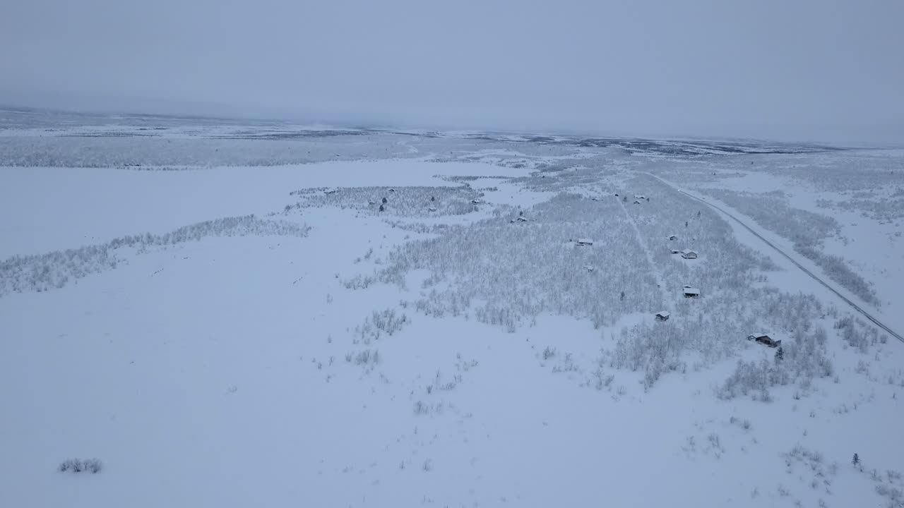 The open plains during winter in Norway, near the Swedish border