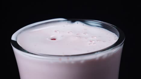 strawberry smoothie in glass