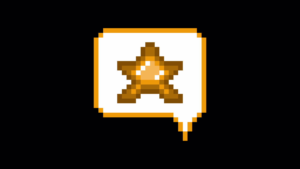 Pixel art animation icon speech bubble star (8)