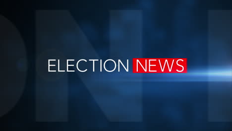 “election news” 3d motion graphic with blue background