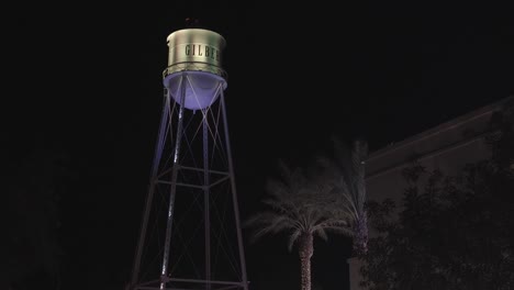 water tower light show at night | gilbert, arizona water tower