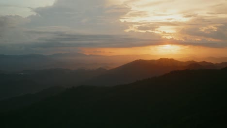 mountain sunset view