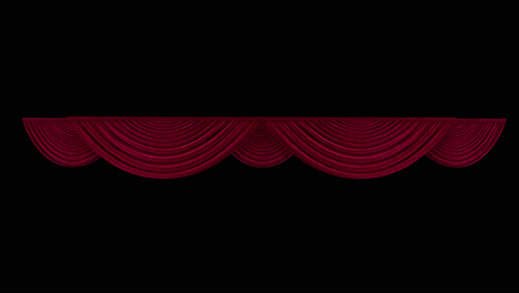 red theater curtain in theater with alpha channel