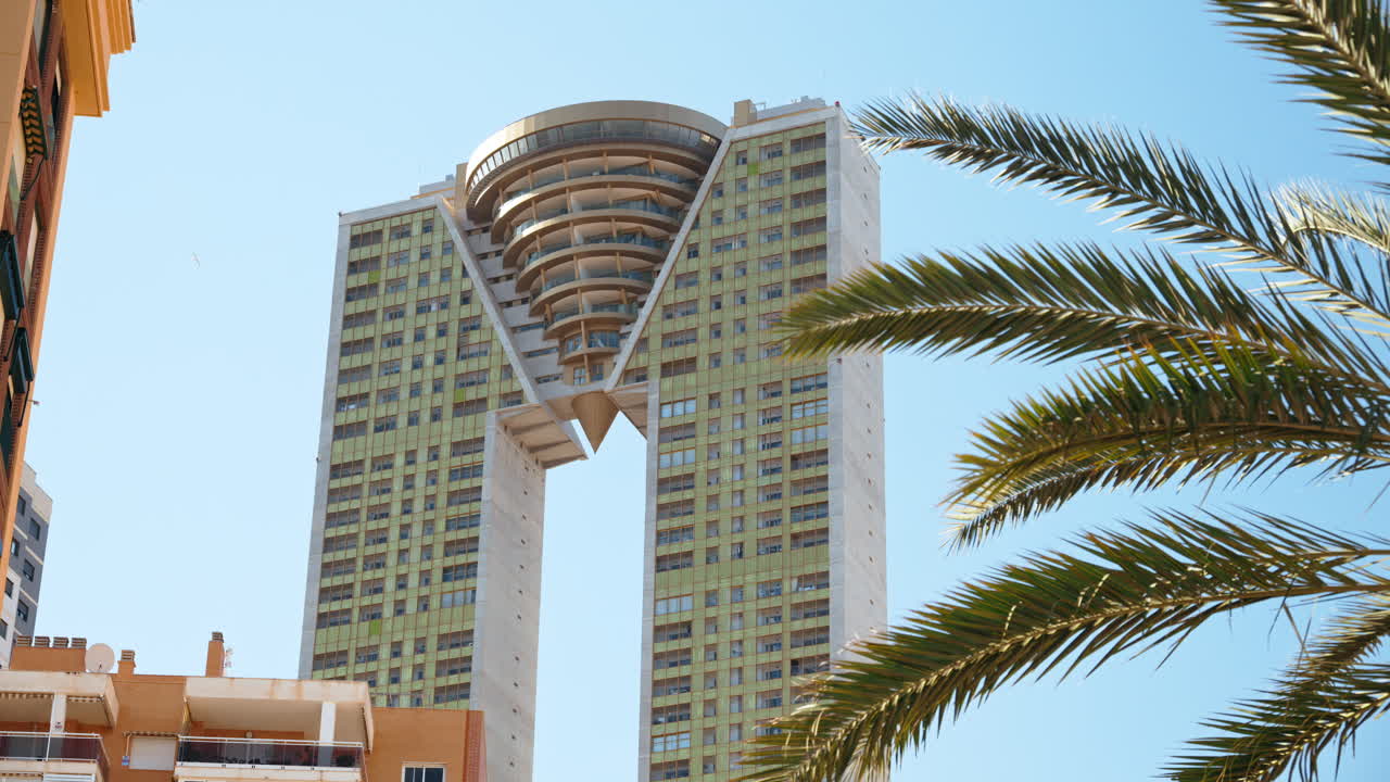 The Intempo landmark dominating Benidorm's skyline, viewed from the bay