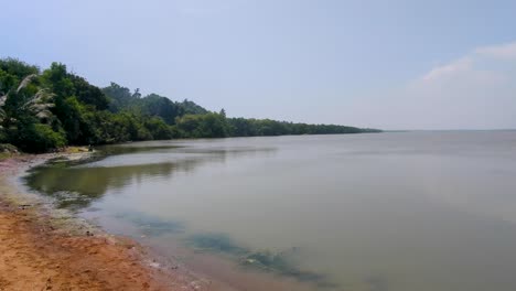 scenic landscape view of rekawa lagoon near tangalle in southern province of sri lanka