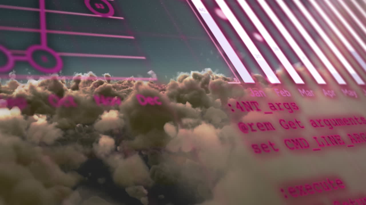 하늘의 구름에 대한 통계 데이터 처리의 애니메이션