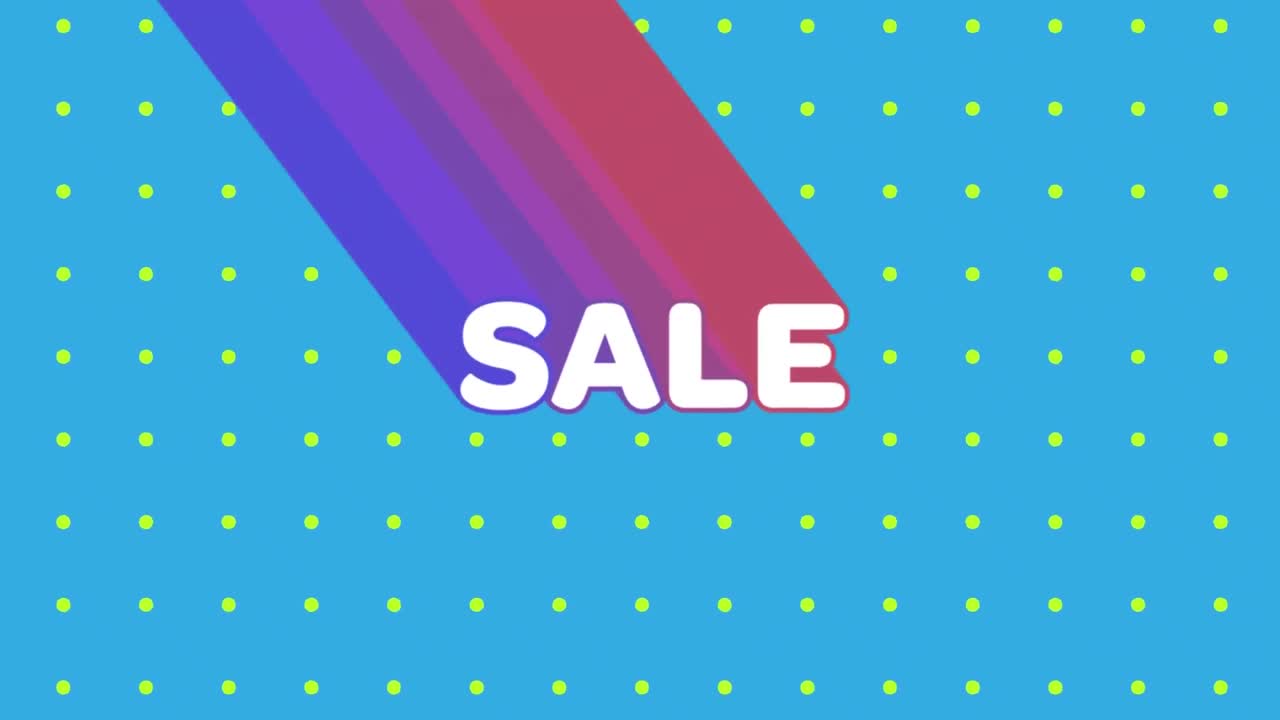 gráfico de venta con senderos coloridos sobre fondo azul con puntos verdes